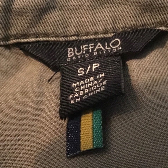 BUFFALO David Bitton Green Utility Jacket Size Small - Picture 6 of 7